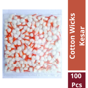 Cotton Wicks Kesar (Jyot Batti) 100 Pcs